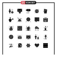 25 kreativ ikoner modern tecken och symboler av mänsklig frihet kam hastighet internet redigerbar vektor design element