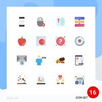 uppsättning av 16 vektor platt färger på rutnät för nätverk data hårdvara datoranvändning påsk redigerbar packa av kreativ vektor design element