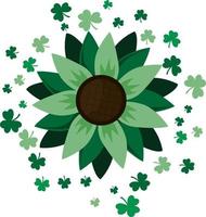 st patricks dag solros vektor