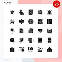 uppsättning av 25 modern ui ikoner symboler tecken för design kärna skola Rapportera dokumentera redigerbar vektor design element