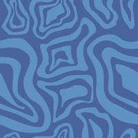 Nahtloses Retro-Muster mit trippiger Welle. hand gezeichneter vektorhintergrund. blauer Hintergrund. Illustrationsvektor 10 eps. vektor