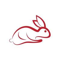 Kaninchen-Logo-Vorlagenvektor vektor