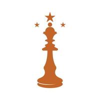 Schach-Symbol-Logo-Design vektor