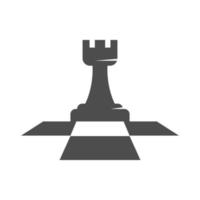 Schach-Symbol-Logo-Design vektor