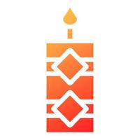 Kerze Farbverlauf solide Illustration Vektor und Logo-Symbol Symbol des neuen Jahres perfekt.