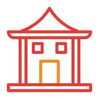 Gebäude mehrfarbig rot Illustration Vektor und Logo Symbol Symbol des neuen Jahres perfekt.