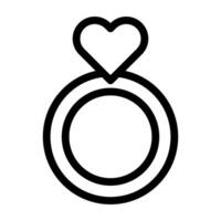 Ring Umriss Valentinstag Illustration Vektor und Logo Symbol Symbol des neuen Jahres perfekt.