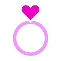 ring solide rosa valentine illustration vektor und logo symbol neujahrssymbol perfekt.