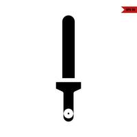 Illustration des Messer-Glyphen-Symbols vektor