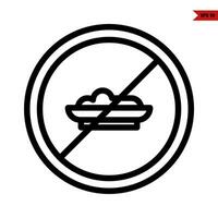 Illustration des Symbols für die Lebensmittellinie vektor