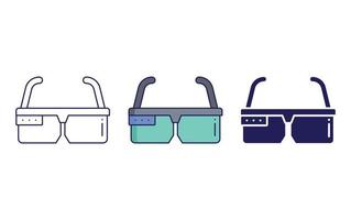 Smart-Brille-Symbol vektor