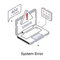 trendig systemet fel vektor