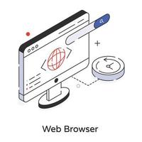 Trendiger Webbrowser vektor