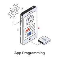 trendig app programmering vektor