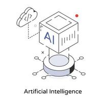 trendige künstliche intelligenz vektor