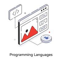 trendig programmering språk vektor