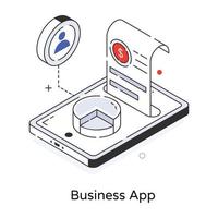 trendige Business-App vektor