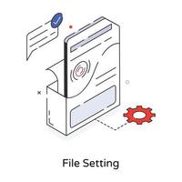 trendige Dateieinstellung vektor