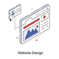 trendig hemsida design vektor