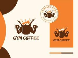 friska kaffe logotyp design mall med kaffe stänk. vektor