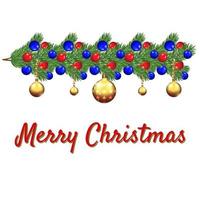 jul bollar, gåvor, jul träd och brinnande ljus. festlig dekorationer och objekt för några ny år, jul bakgrund dekoration vektor