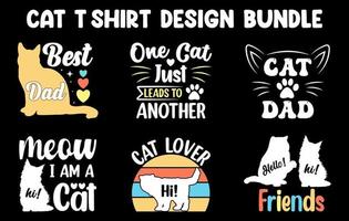 Katzen-T-Shirt-Design-Bundle kostenlos, Katzen-T-Shirt-Set kostenlos, Katzen-Vektor-Bundle kostenloser Download, Katzen-Silhouette-Set vektor