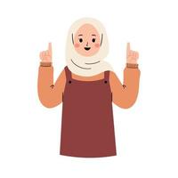 muslimische Frau mit Zeigefinger vektor