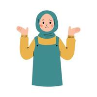 förvirrad muslimsk kvinna vektor
