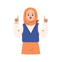 muslimische Frau mit Zeigefinger vektor