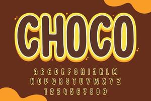 dekorativ choklad alfabet vektor