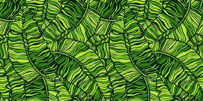 tropiska bananblad seamless mönster. djungeln lämnar bakgrund. vektor