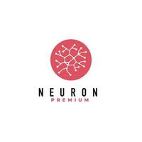 minimalistische Neuron-Logo-Design-Vektorillustration vektor