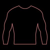 Neon Rashguard lange Ärmel top rot Vektor Illustration Bild flachen Stil
