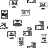 Steuerfinanzzahlung für nahtloses Muster des Einkommensvektors vektor