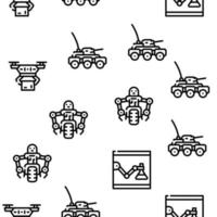 Roboter zukünftige elektronische Geräte Vektor nahtlose Muster