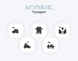 Transport-Glyphen-Icon-Pack 5 Icon-Design. . Ladung. . Transport vektor