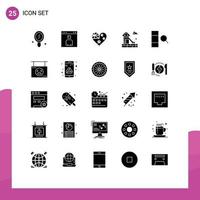 25 kreativ ikoner modern tecken och symboler av styrelse data Land kolumn vatten redigerbar vektor design element