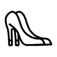 Schuhe für die Brautlinie Symbol Vektor Illustration