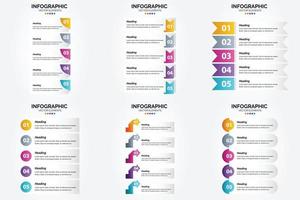 flaches Designset der Vektorillustrations-Infografiken für Werbebroschürenflieger und -zeitschrift vektor