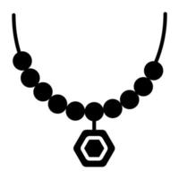 Halskette aus Perlen, Vektordesign, ein trendiges Kettendesign