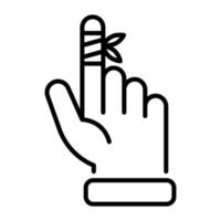 Fingerverletzungsvektorsymbol im trendigen Design-Stil, einfach zu bedienen vektor