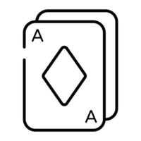 Pokerkarten-Vektor im editierbaren Premium-Symbol vektor