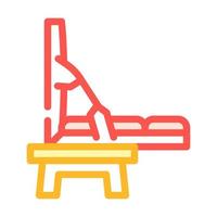Farbsymbol-Vektorillustration für tragbaren Stuhl vektor