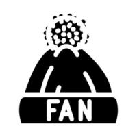 Fan-Hut-Tuch-Glyphen-Symbol-Vektor-Illustration vektor