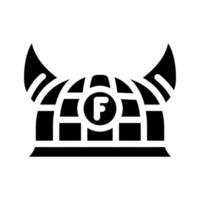Fan-Hut-Glyphen-Symbol-Vektor-Illustration vektor