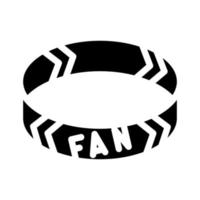 Armband-Fan-Glyphen-Symbol-Vektor-Illustration vektor