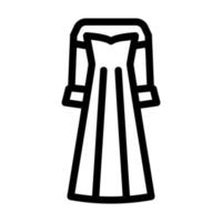 klänningar kväll kappor linje ikon vektor illustration
