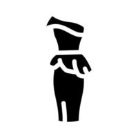 Kleider Cocktail Glyphe Symbol Vektor Illustration