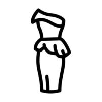 Kleider Cocktaillinie Symbol Vektor Illustration