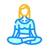 Achtsamkeit Meditation Farbsymbol Vektor Illustration